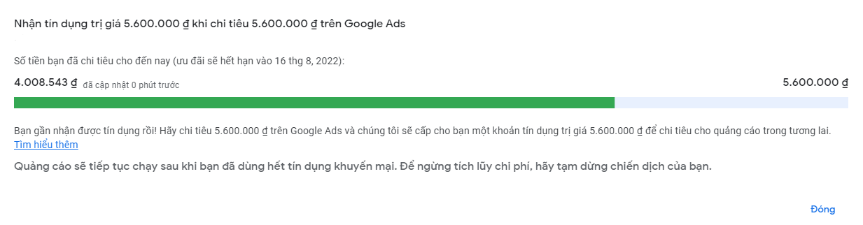 Tặng voucher mã giảm giá Google Ads